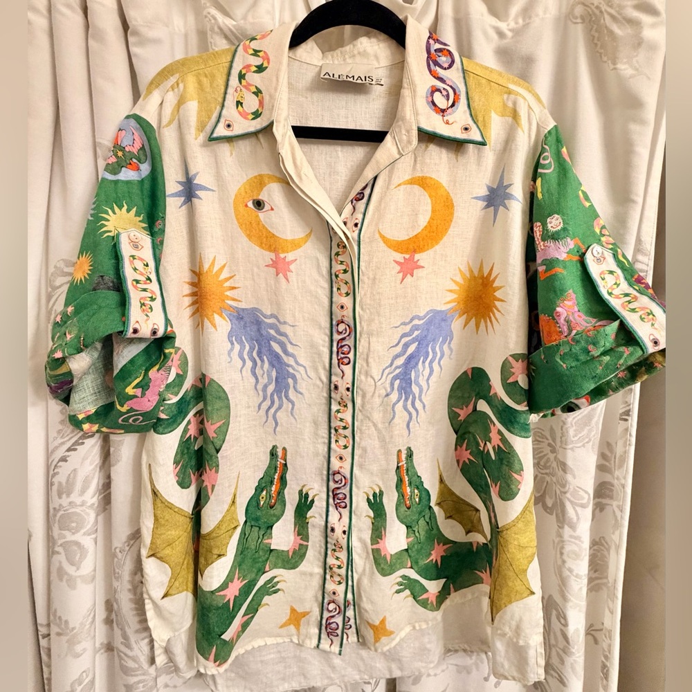 Alemais Multicolor Graphic Button Down Shirt